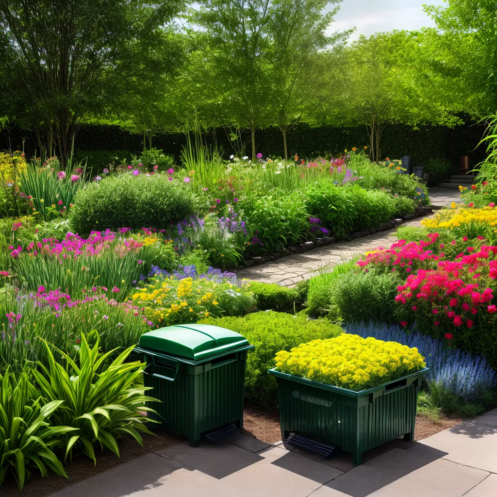 jardim verde composteira ecossistema