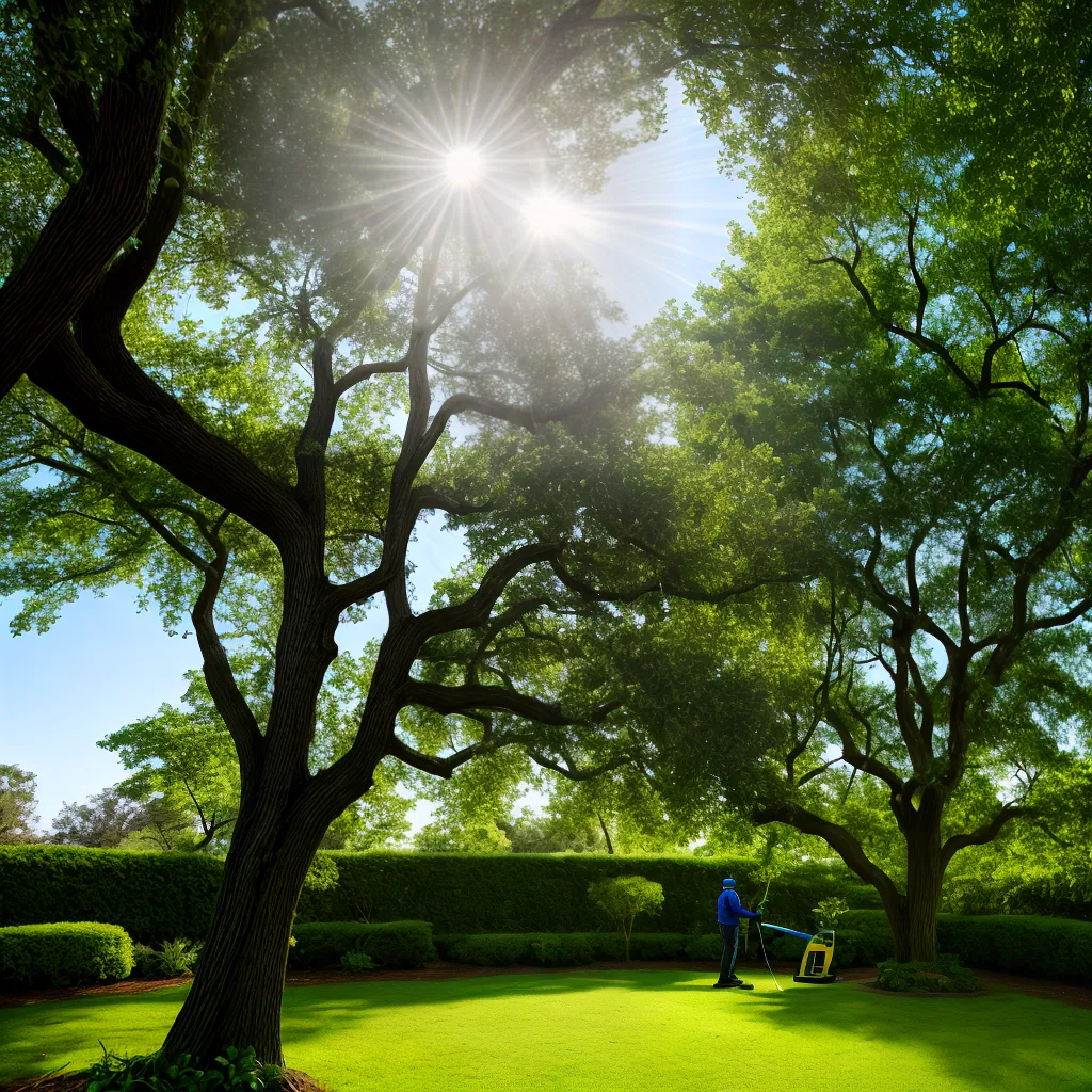 poda arvore luz sol gardening