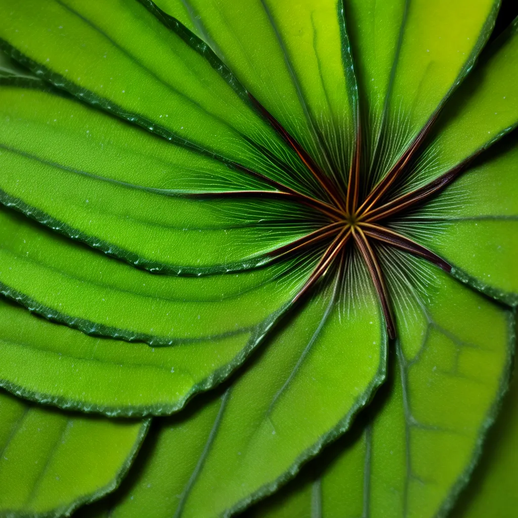 folha verde veias intrincadas