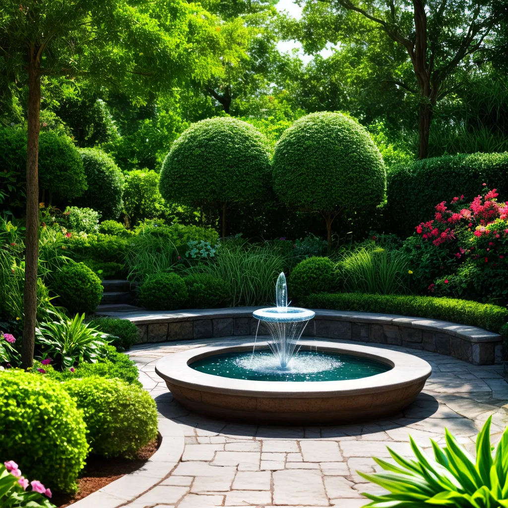 jardim oasis tranquilo reflexao