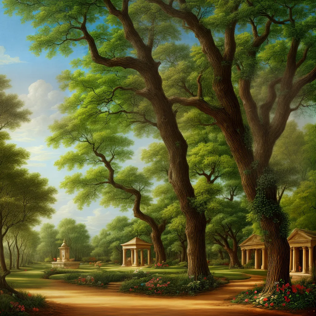 pintura jardim simbolismo plantas