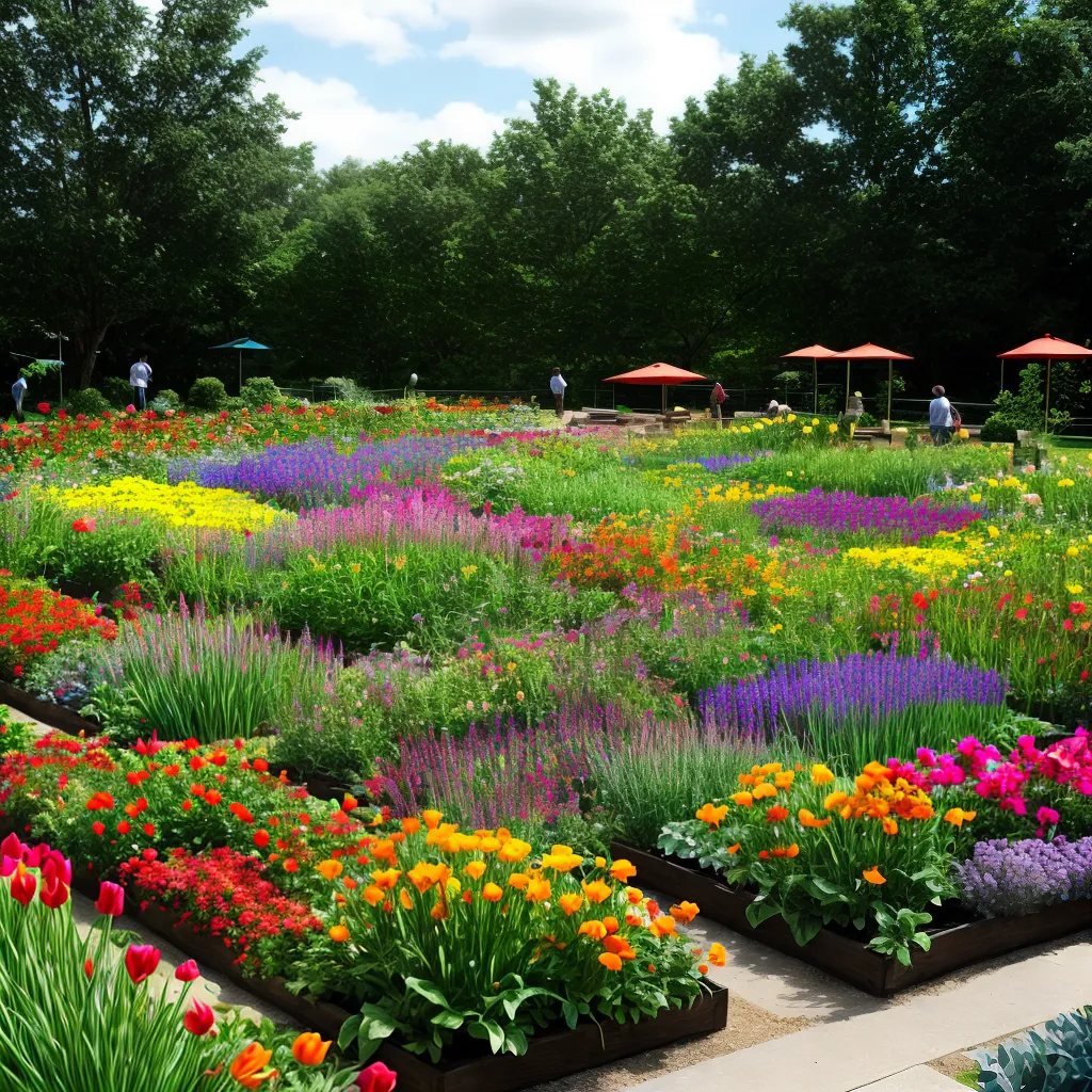 jardim comunitario flores arte cercado