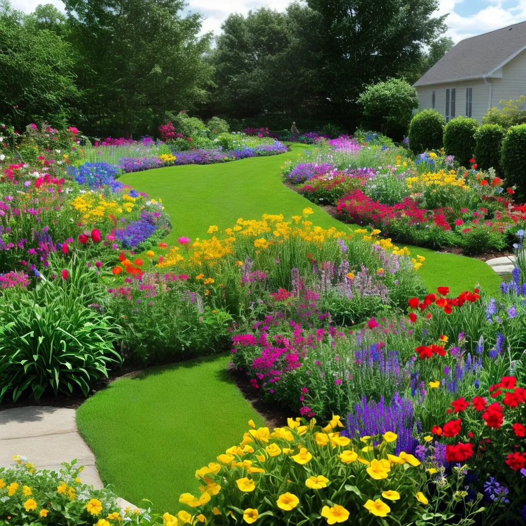 jardim comunitario flores coloridas