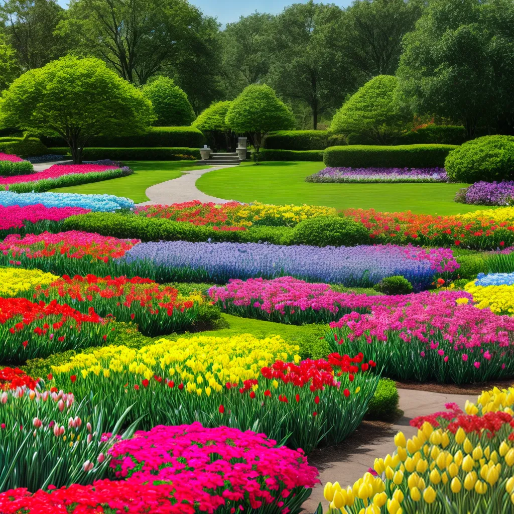 jardim primavera flores coloridas