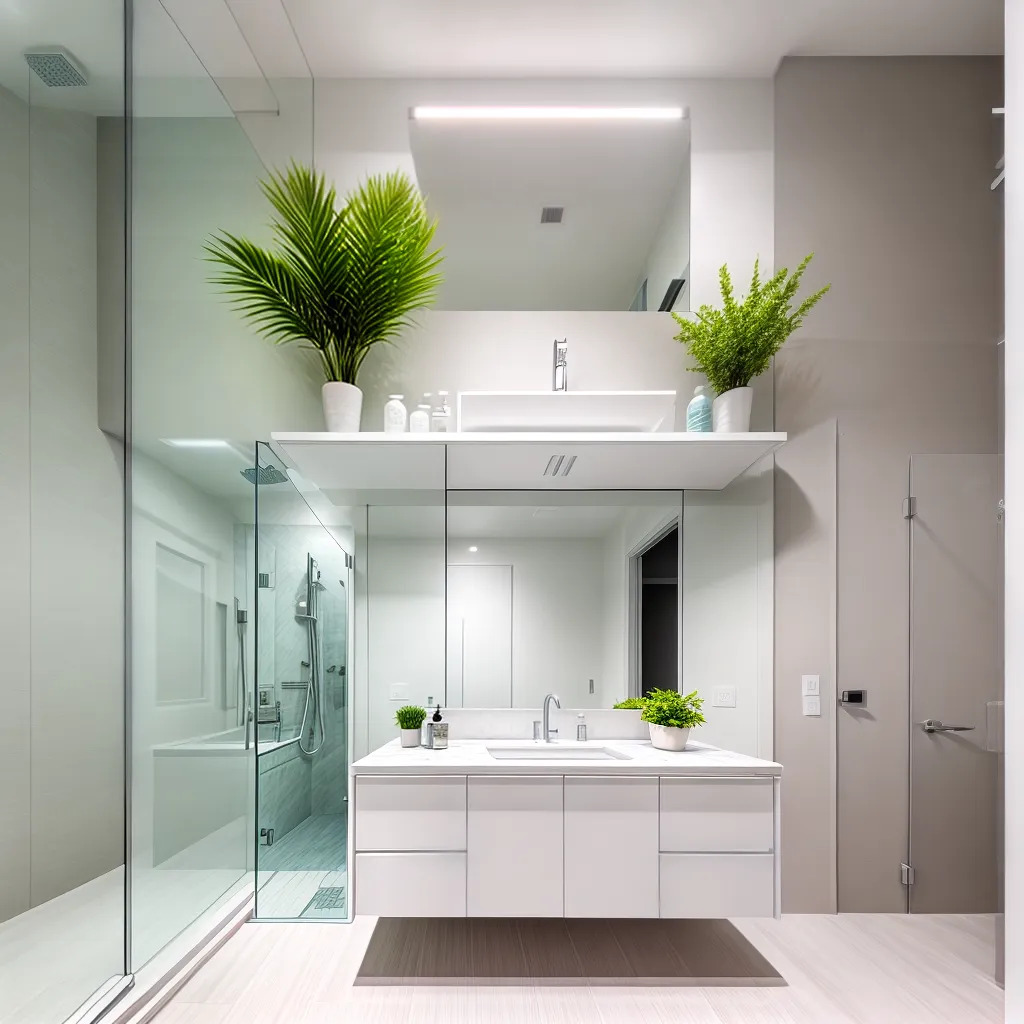 banheiro moderno tiles branco espelho