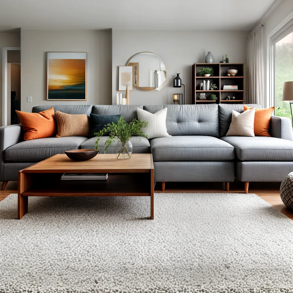 sala estar acolhedora sofa moderno