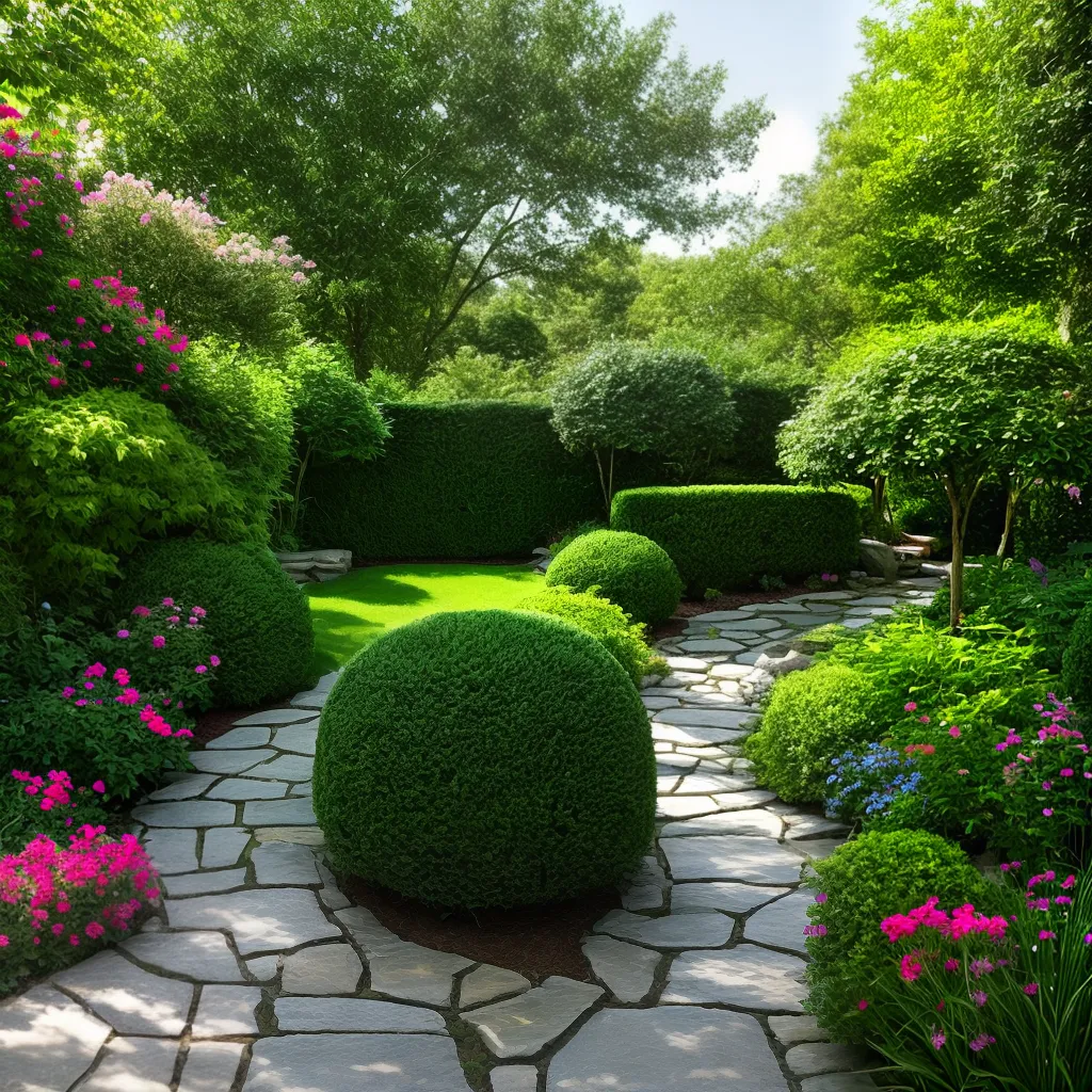 jardim florido caminho pedra pergola