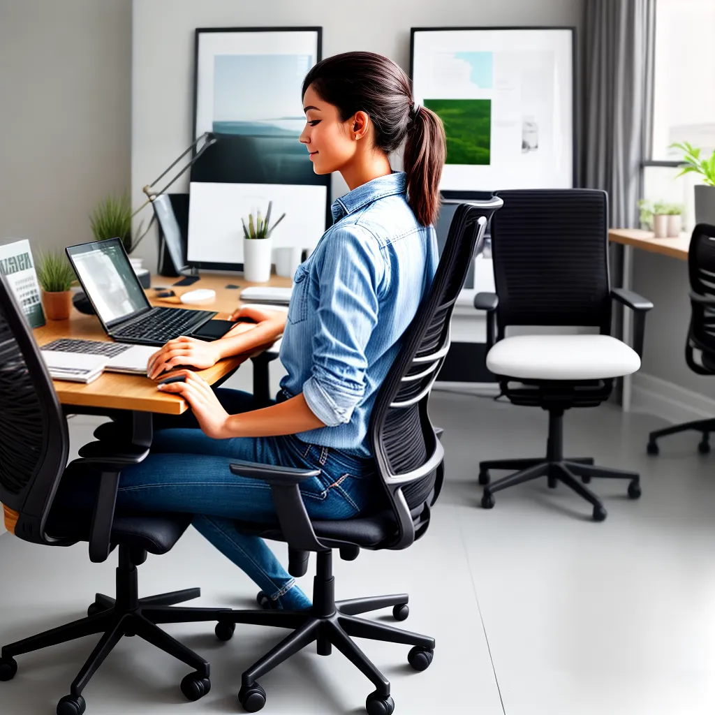escritorio ergonomico confortavel iluminado