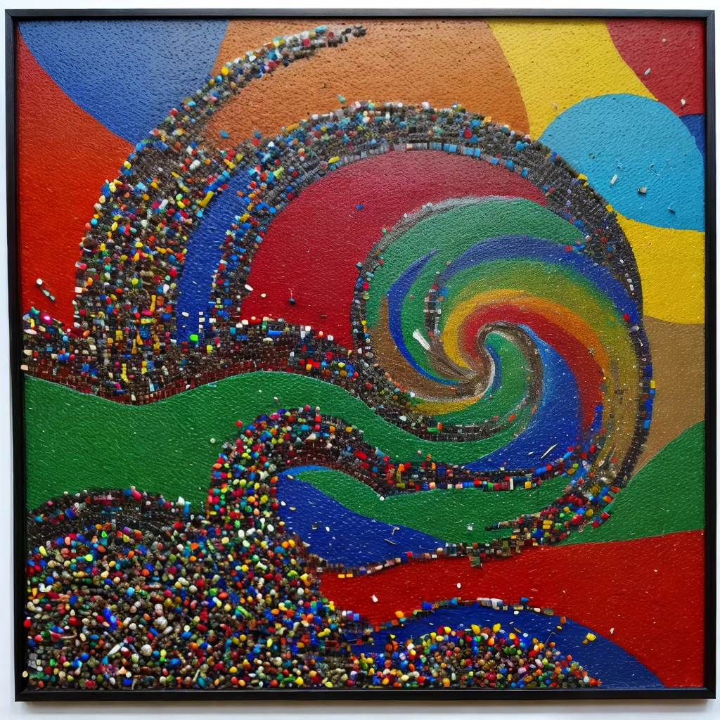 mosaico reciclado arte sustentavel