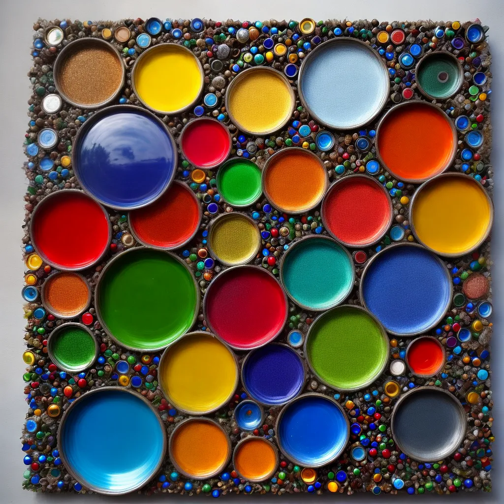 mosaico reciclado arte sustentavel 1