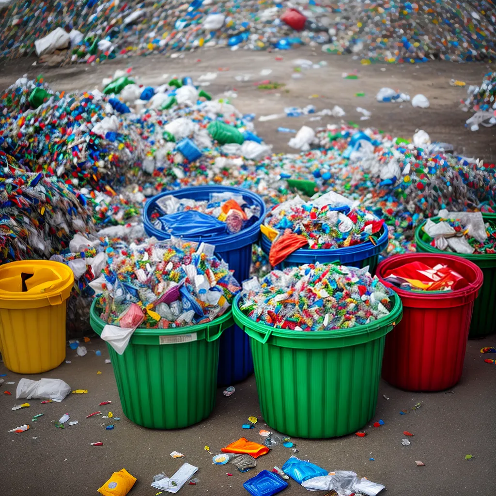 reciclagem bins diversos materiais