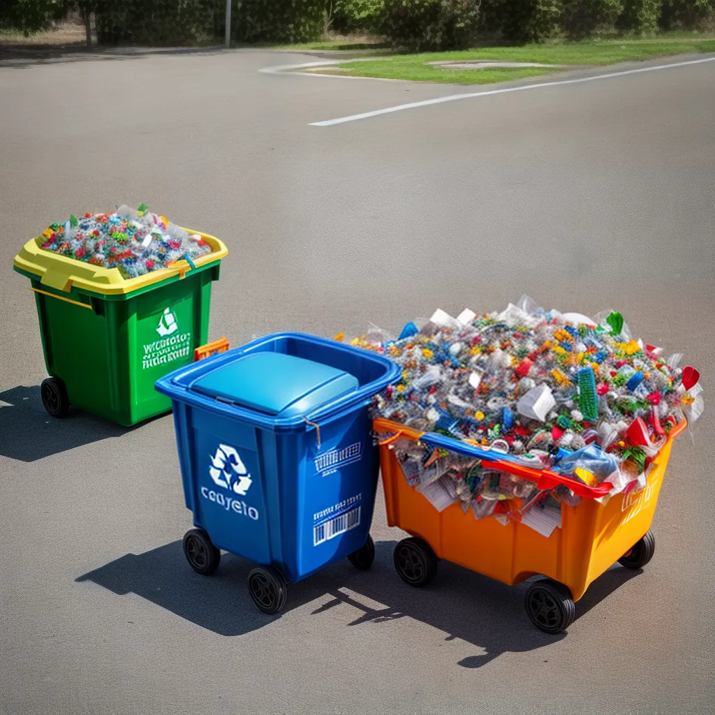 reciclagem bin diversos materiais