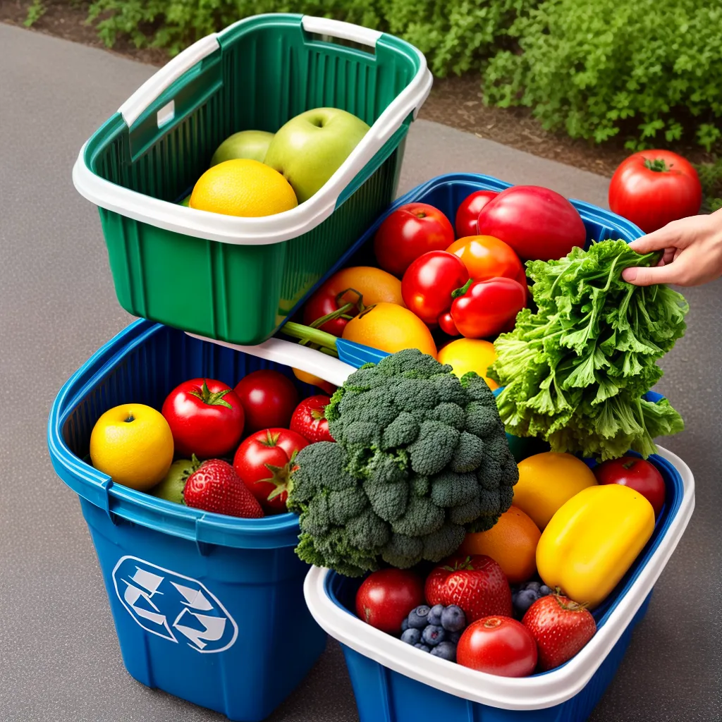 cesta frutas legumes reciclagem