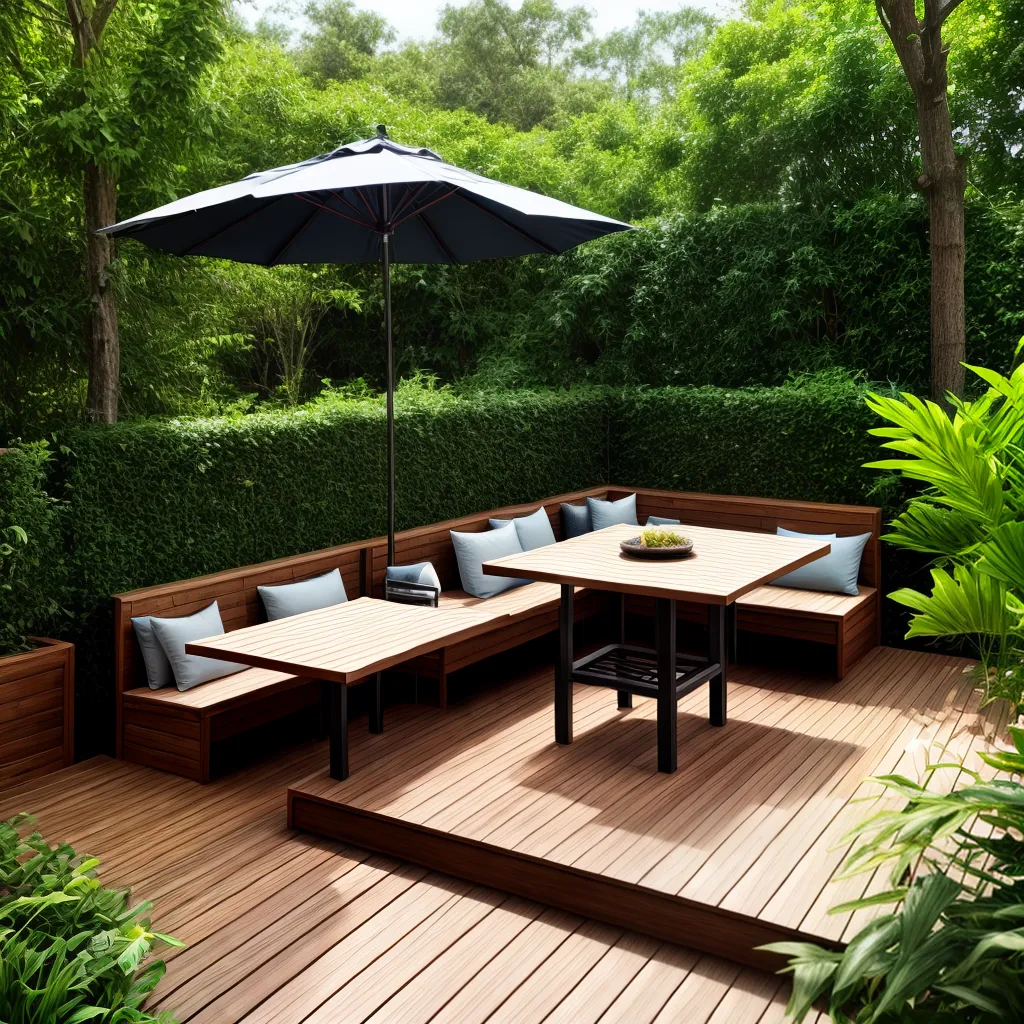 deck compacto area estar jardim