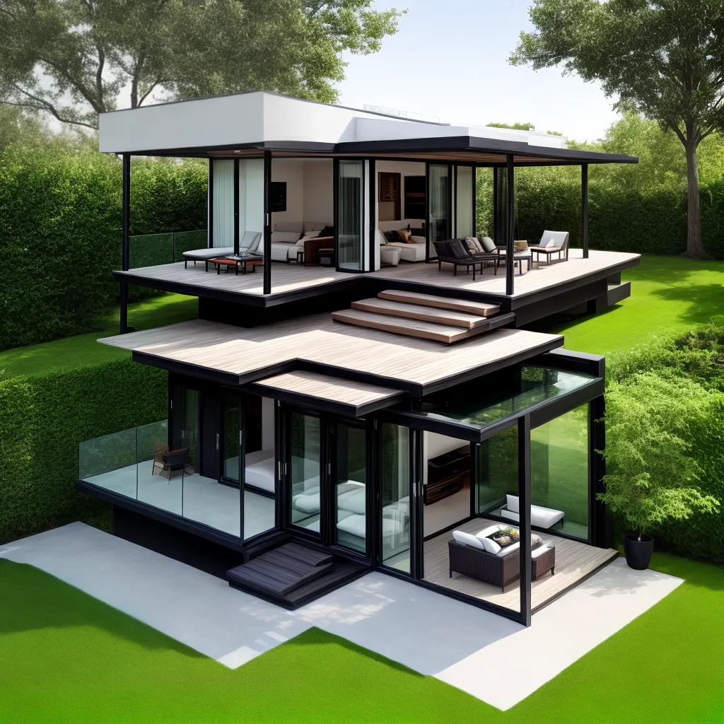 deck flutuante contemporaneo jardim sereno