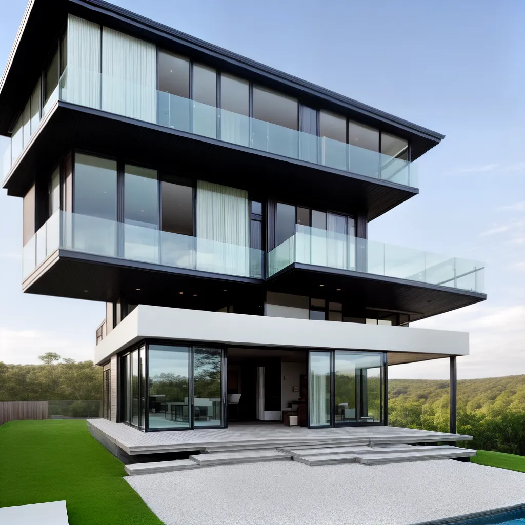 casa moderna deck suspensa paisagem natural