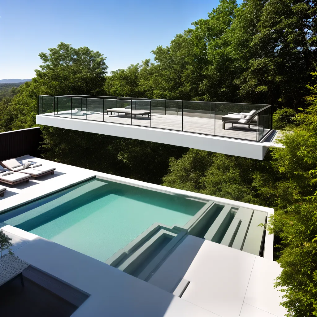 deck suspenso moderno paisagem 1