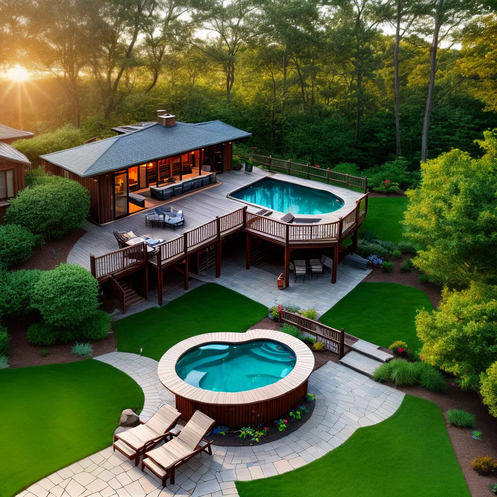 deck madeira jardim lounge banheira