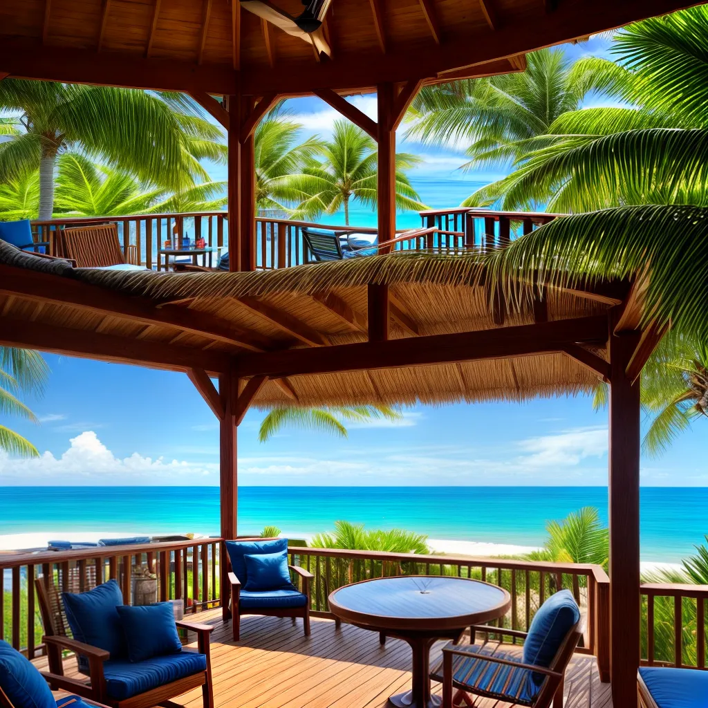 casa praia deck oceano tropical