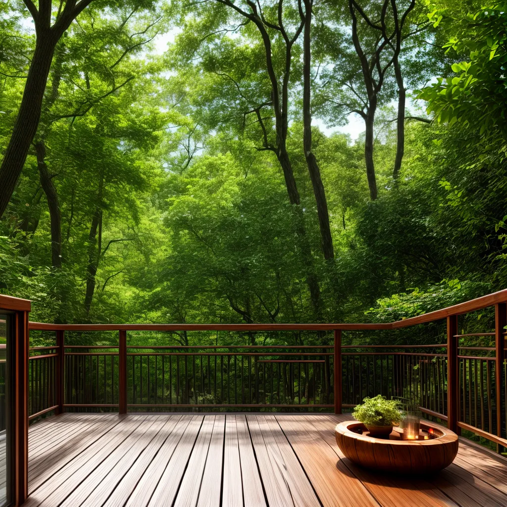 deck madeira jardim meditacao
