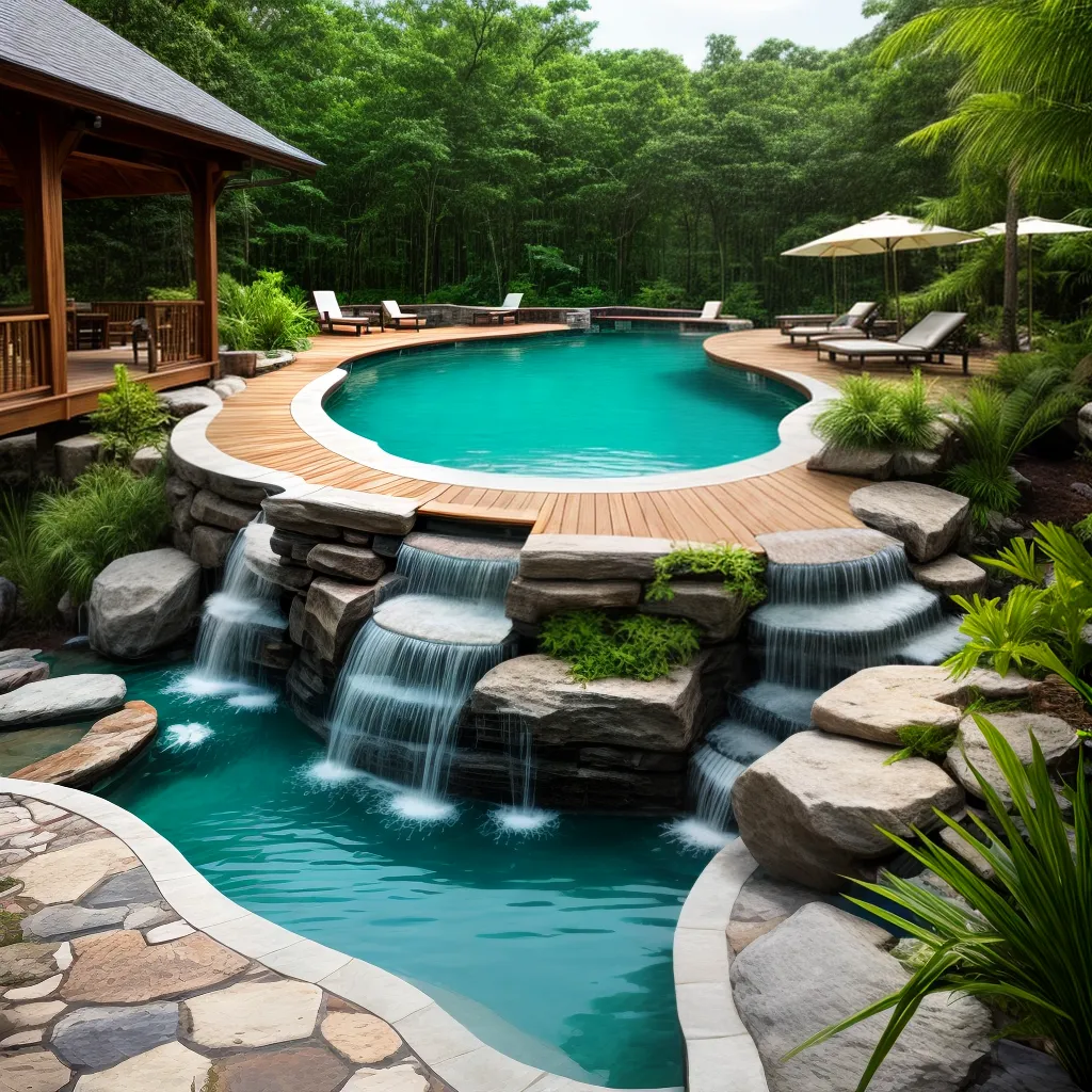 deck madeira piscina natural verde 2