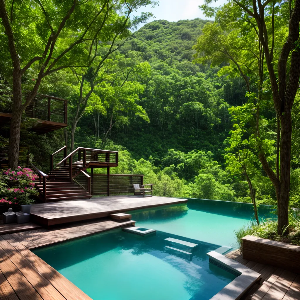 deck madeira piscina natural verde 4