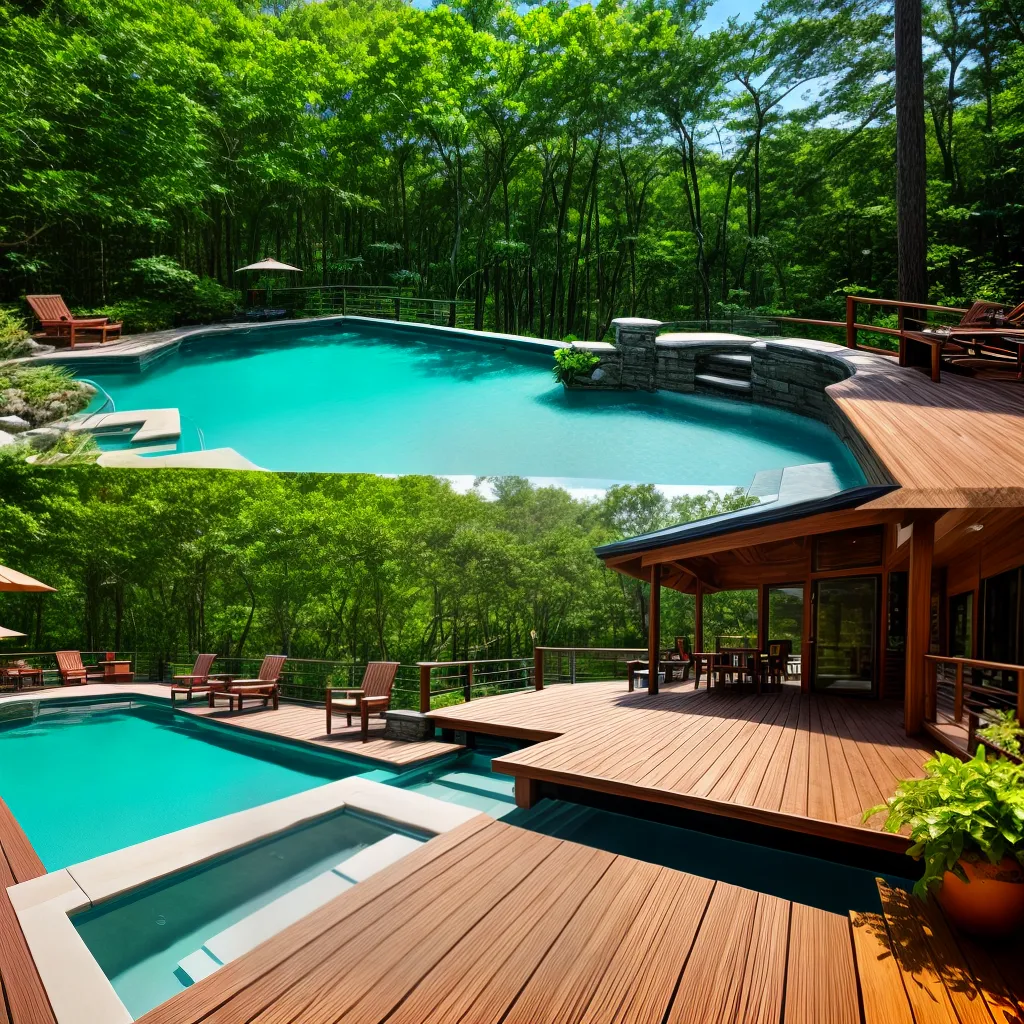 deck madeira piscina natural verde 5