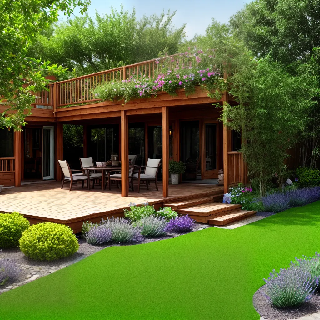 deck madeira plantas aromaticas