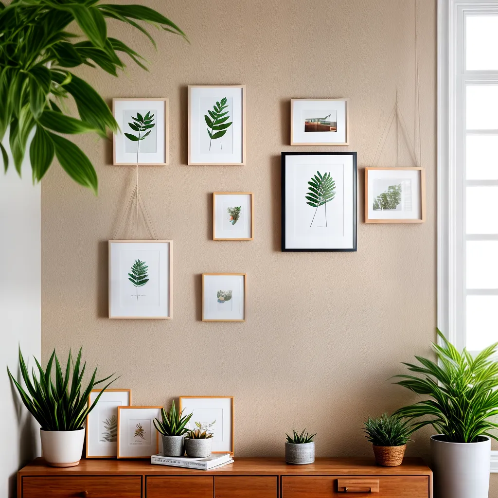 parede decorada kraft tape plantas