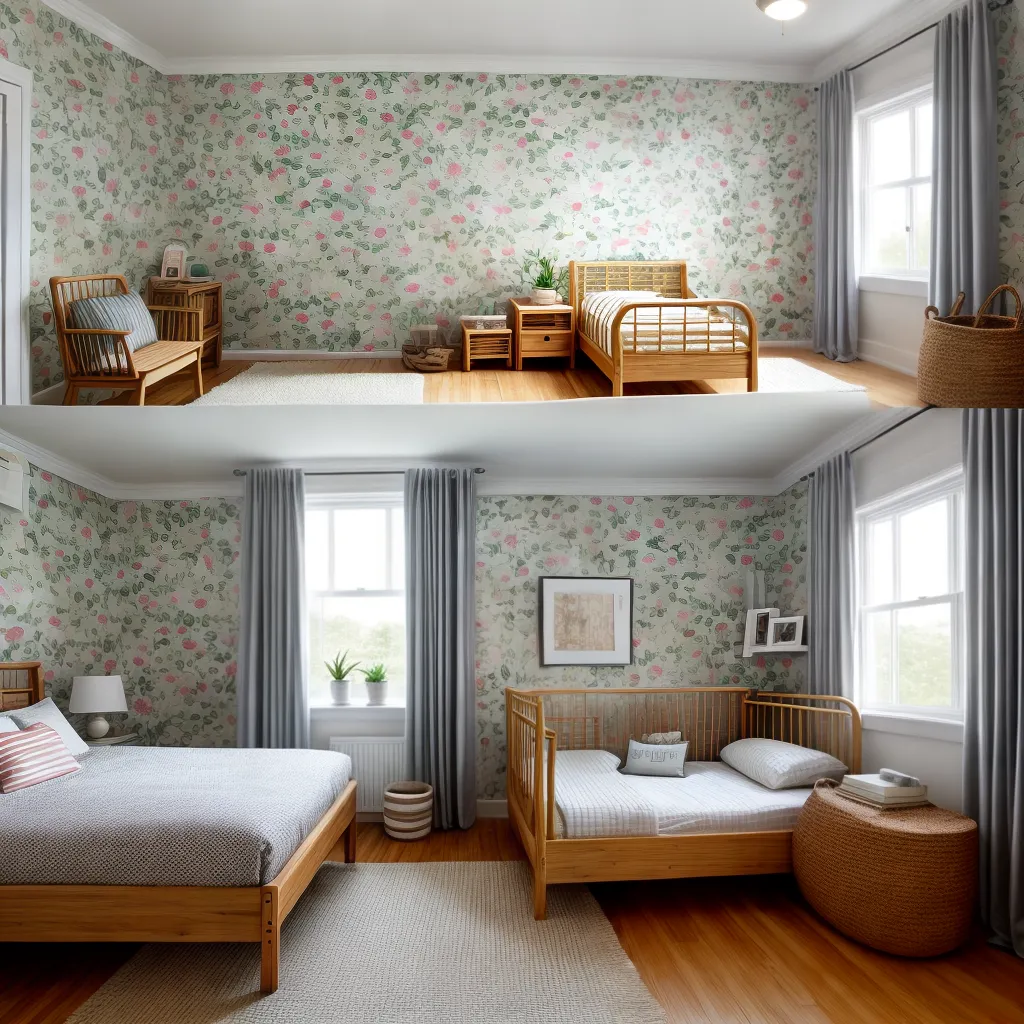 quarto infantil rustico animais cores