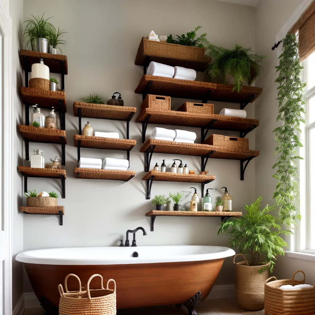 banheiro rustico papel kraft botanica