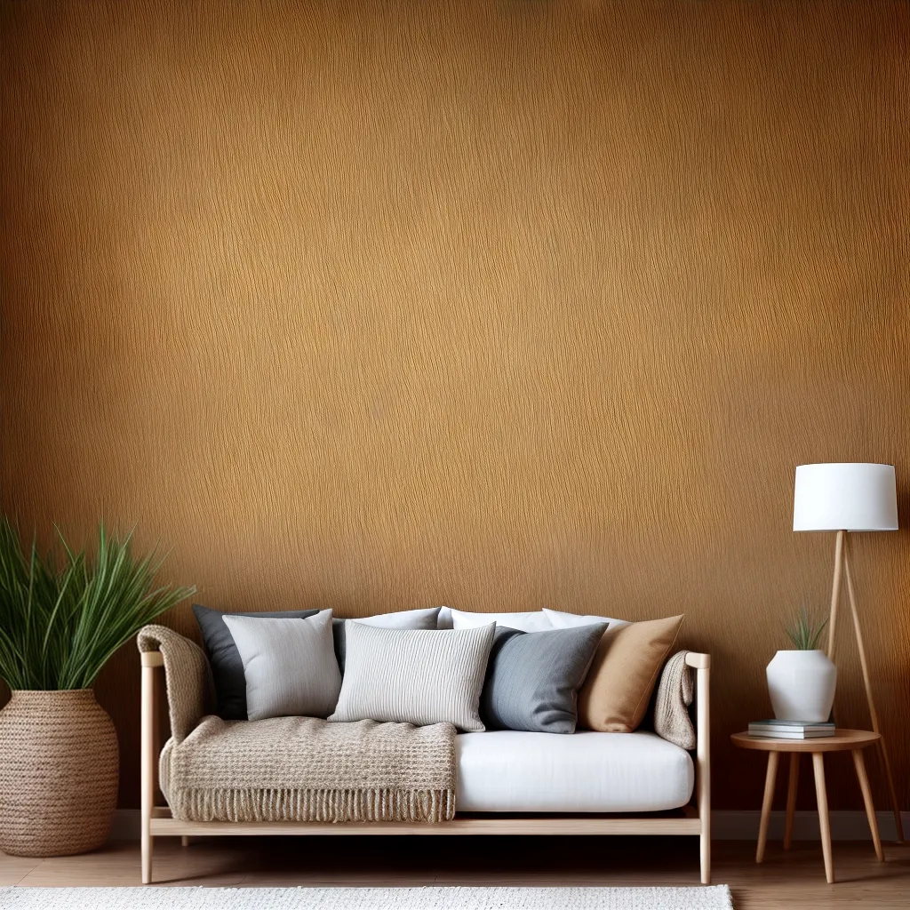 sala decorada palha natural