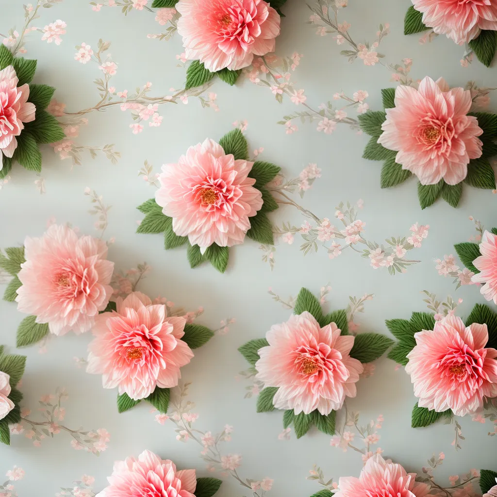 parede floral pastel romantico