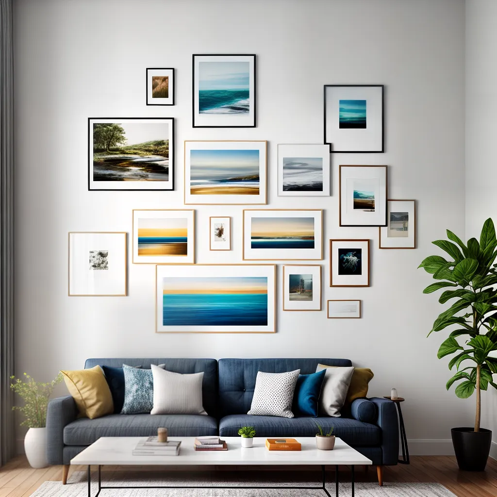 sala decorada galeria arte
