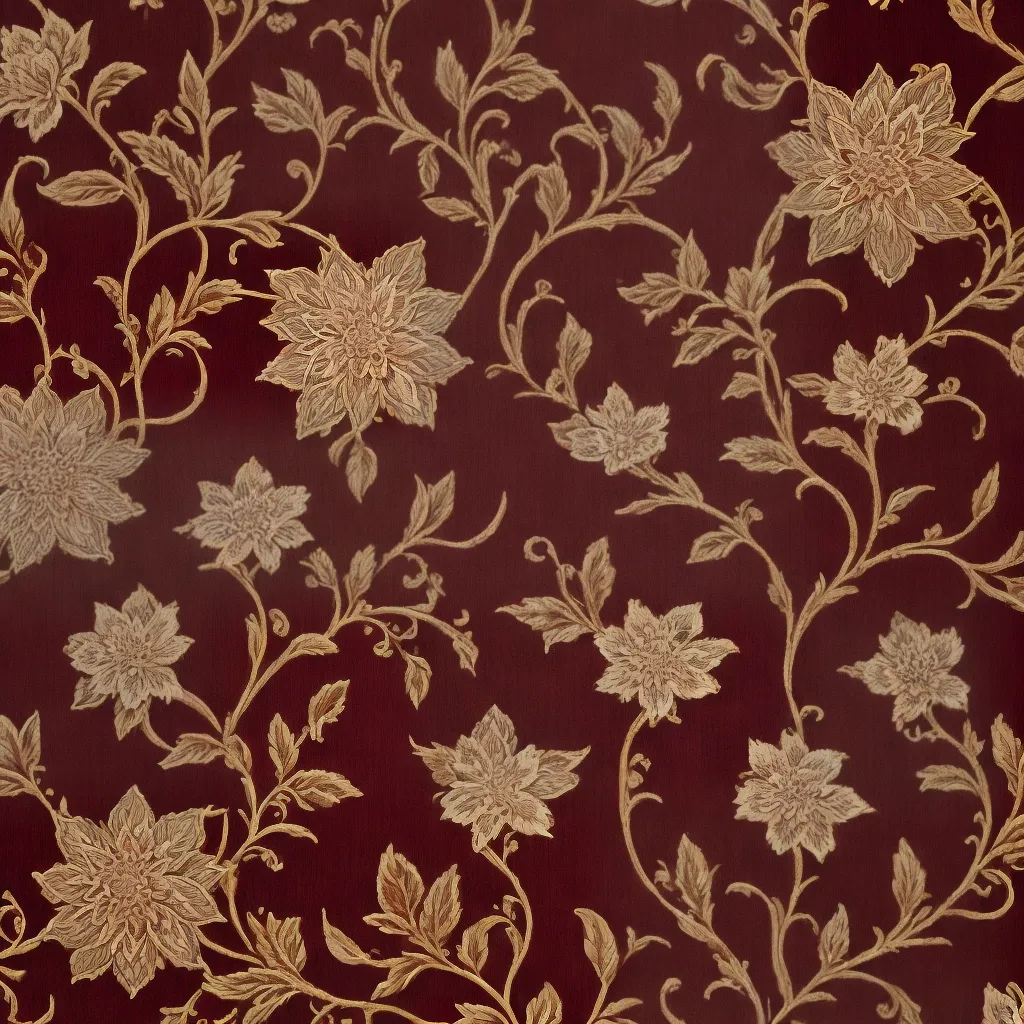 papel de parede classico floral elegante 1