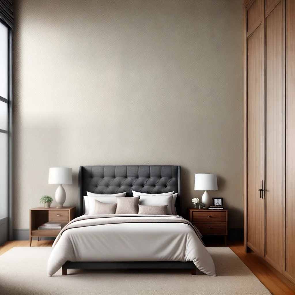 quarto acochoado papel de parede elegante