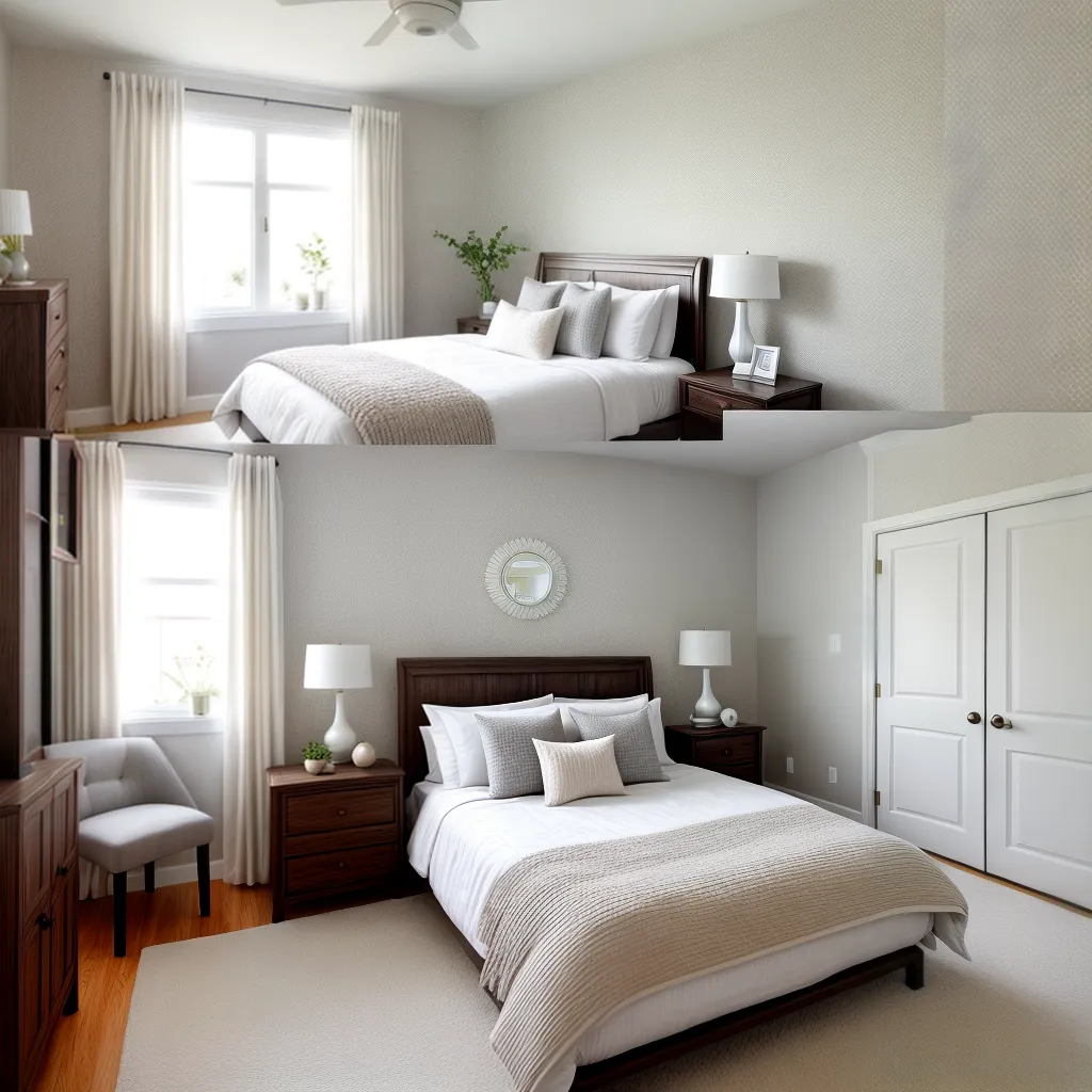 quarto acolhedor parede texturizada geometrica
