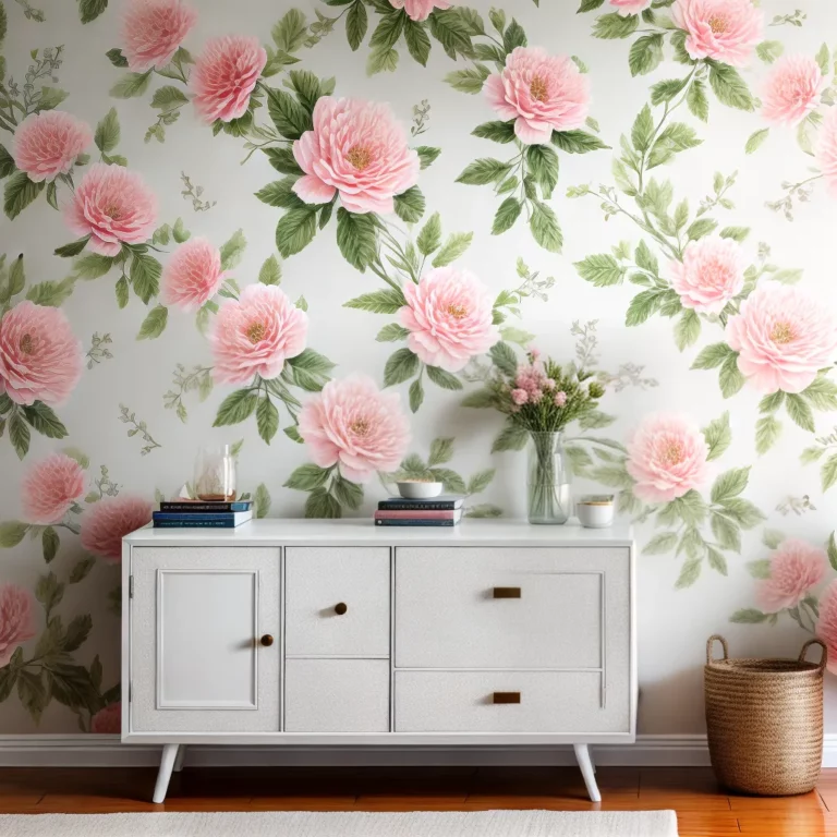 Revestimentos de parede com estampas florais: delicadeza e romantismo