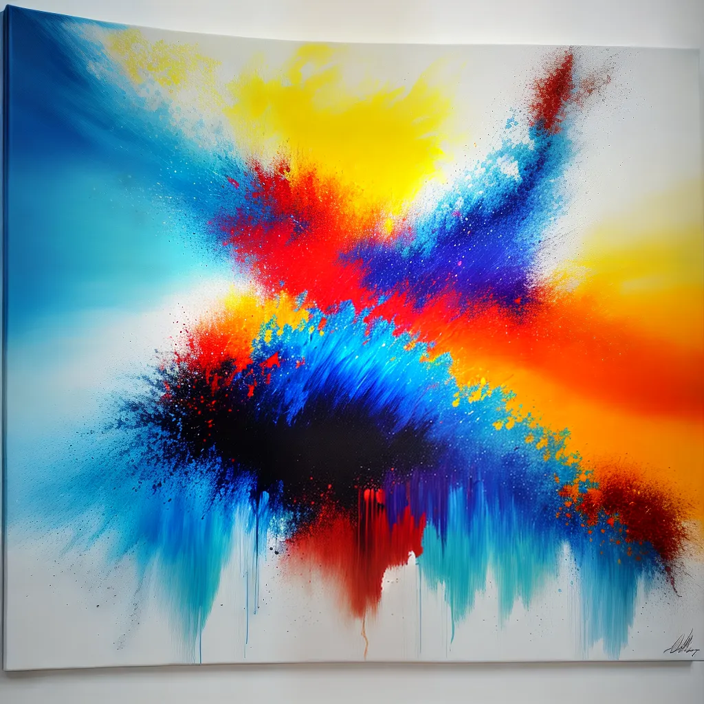 pintura abstrata acrilica cores vibrantes