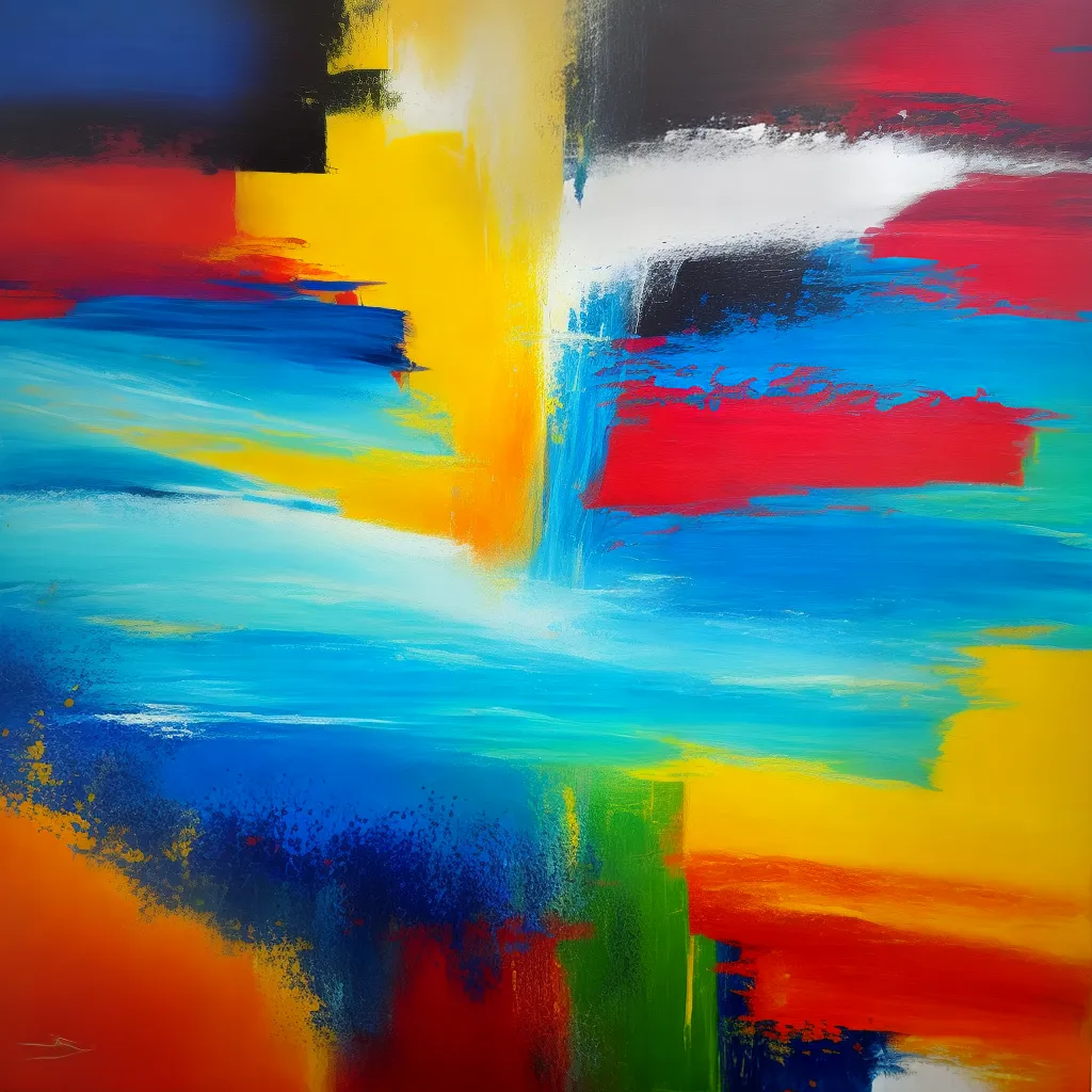 pintura acrilica abstrata vibrante