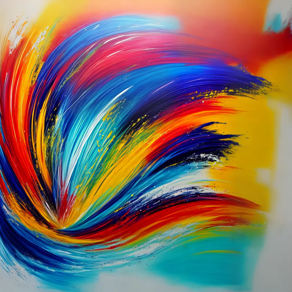 pintura acrilica vibrante dinamica