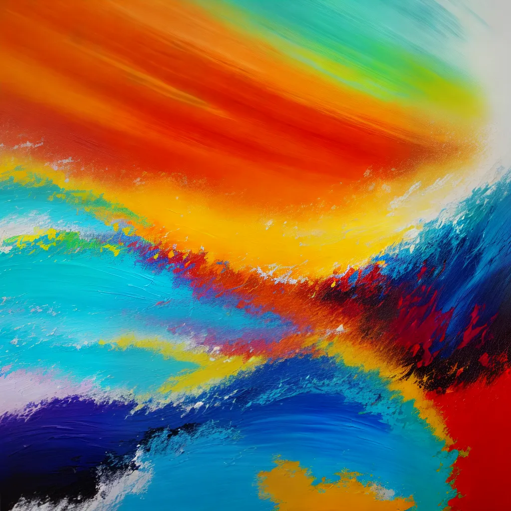 pintura abstrata acrilica cores vibrantes 1