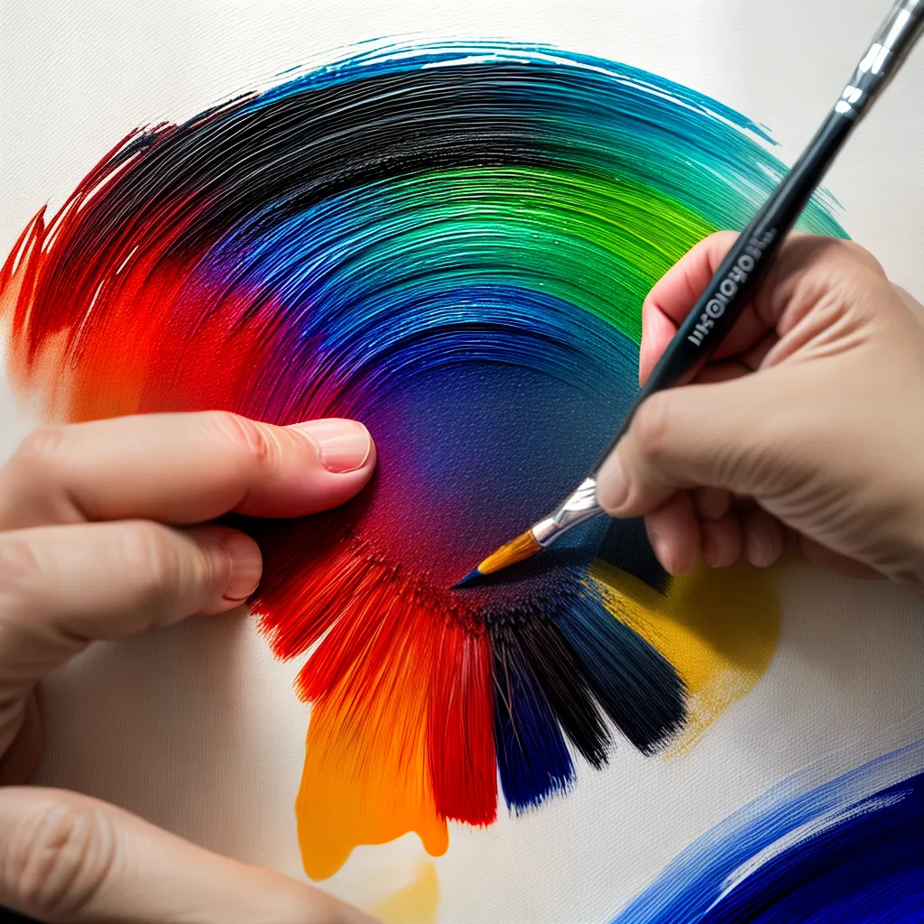 pintor maos pincel cores arte
