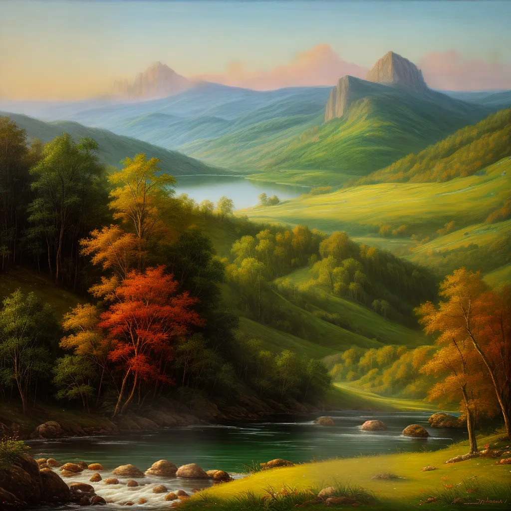 pintura oleo paisagem serena 1
