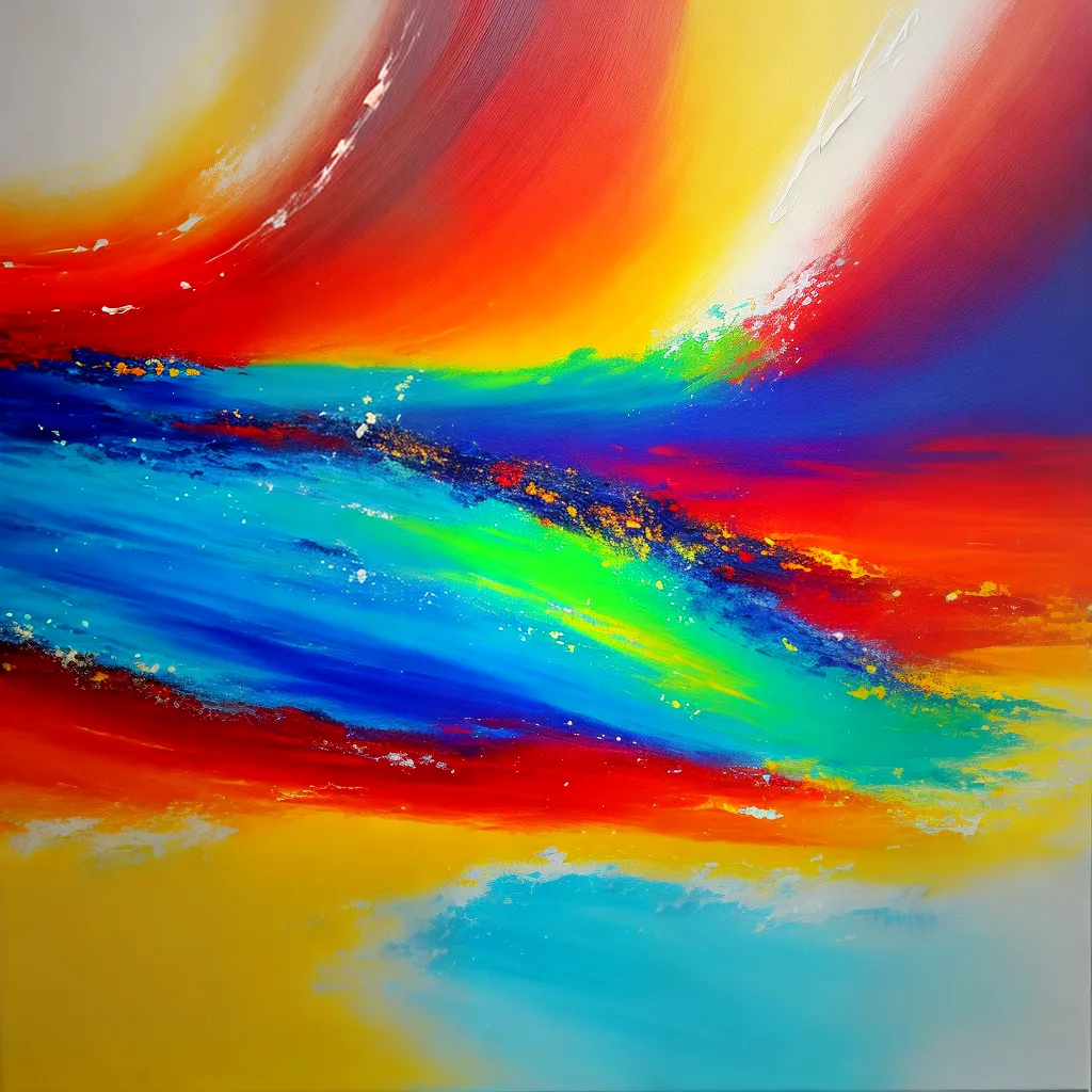 pintura abstrata acrilica vibrante