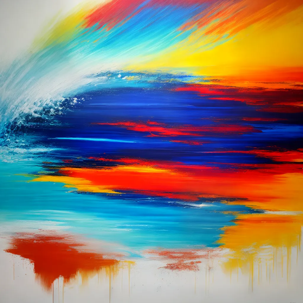 pintura abstrata cores vibrantes
