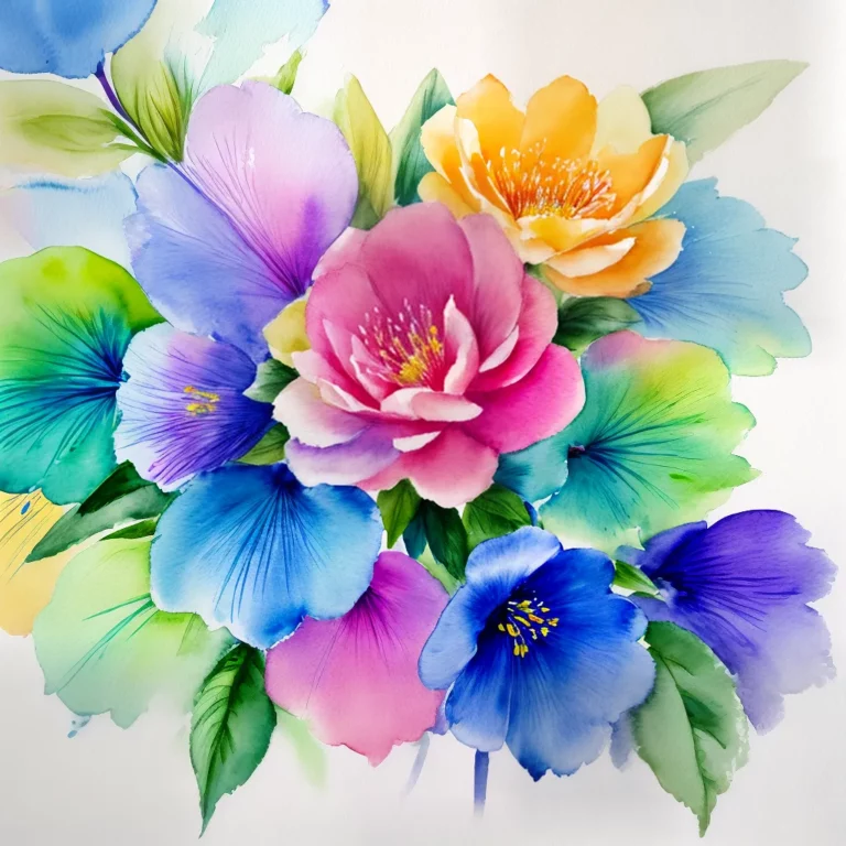 A arte da pintura em aquarela sobre papel e a sua expressão suave