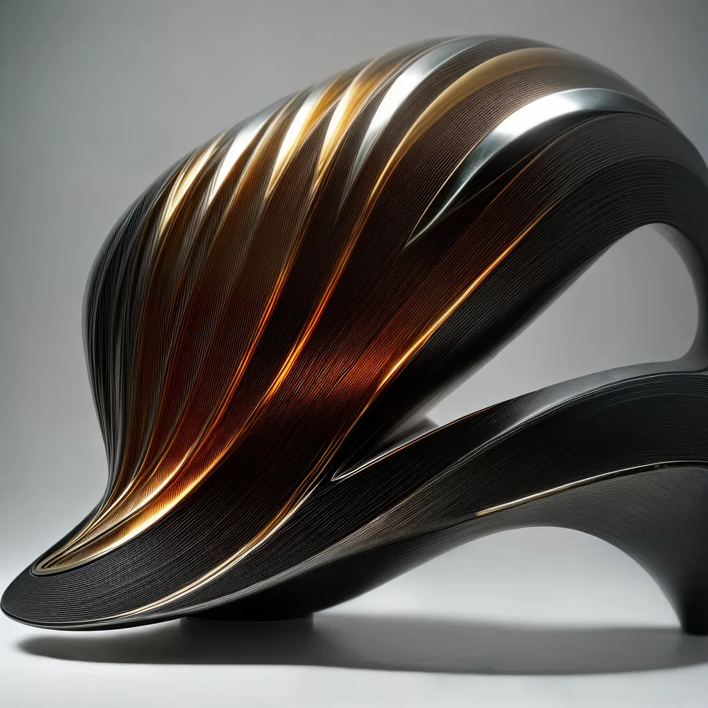 escultura metal reflexos luz artistica