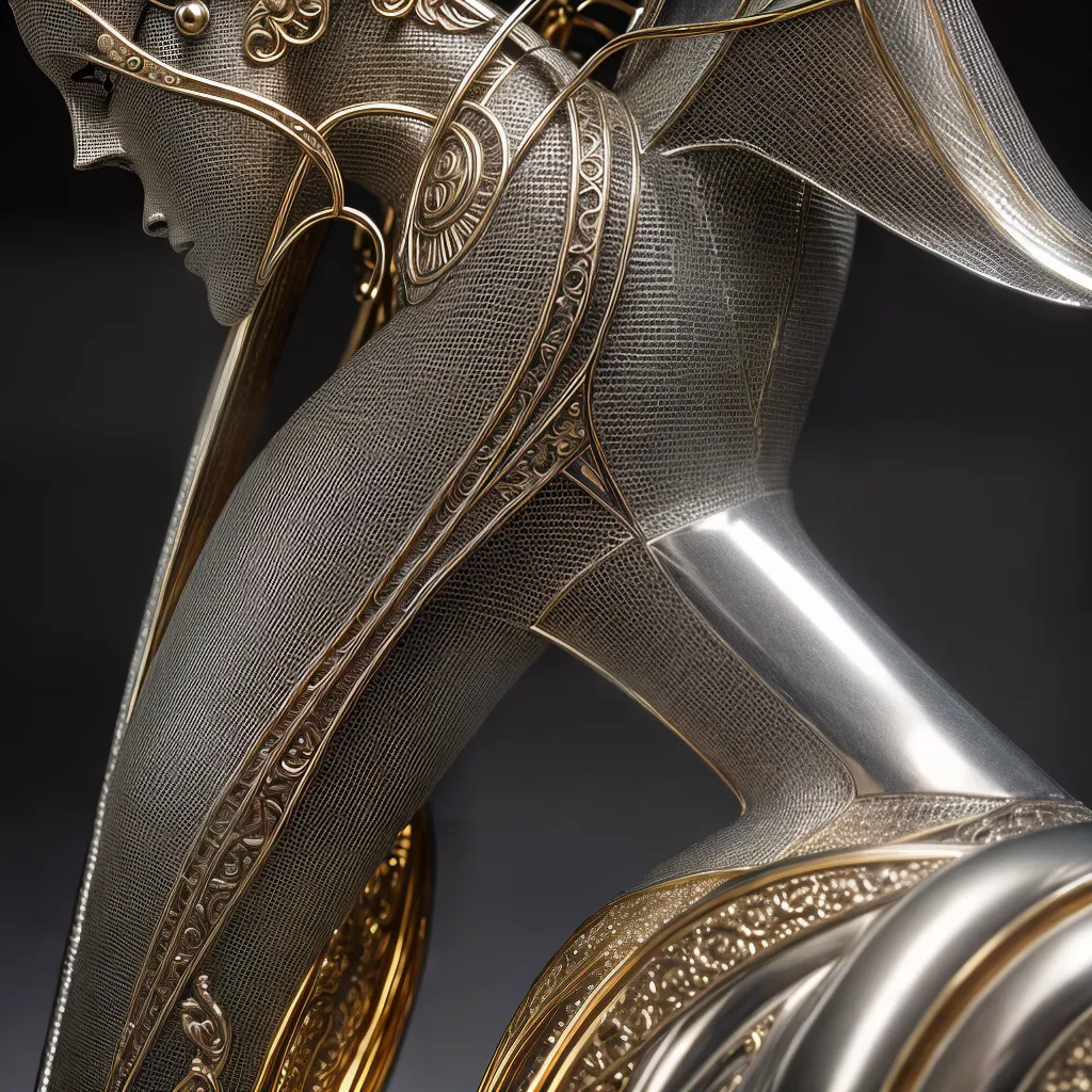 escultura metalica detalhes luzes