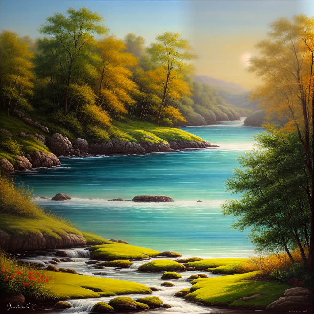 pintura paisagem luz sombra elegancia
